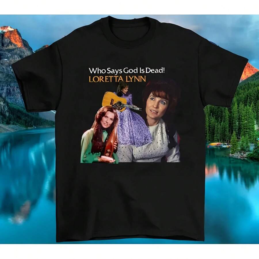 Rare Signature Loretta Lynn For Fans Black T-Shirt All Sizes - 款式 - 查看 1