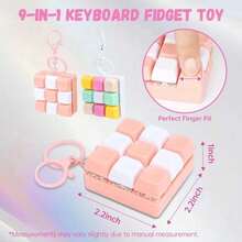 2026 Creative Novelty Popular Keycap Keychain, Mechanical Keyboard Design, Stress Relief Unique Desktop Toy Gadget Gift, 1pc Stress Relief Keyboard Keychain (Random Color) - Multicolor - View 5