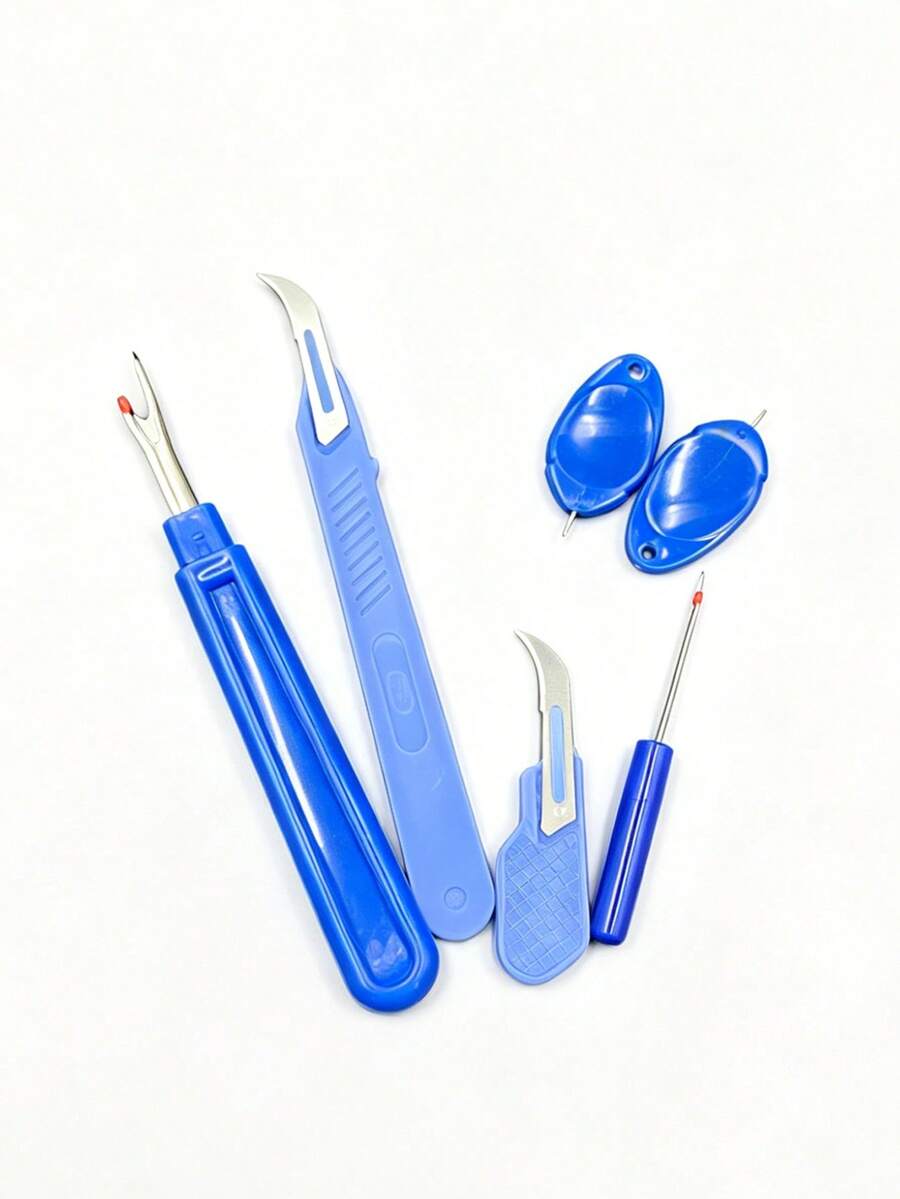 6件組拆線器工具組,彎曲拆線器 + 標準尺寸拆線器 + 快速穿線器,DIY刺繡縫紉手工藝配件,實用極簡風,適用於居家衣物修補、手工縫紉專案,多功能縫紉套組 - 縫紉拆線器套裝 - 查看 1