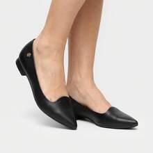 Vizzano Women's Flat Shoes, Low Block Heel, Pointed Toe, Comfortable, Original - 黑色 - 查看 3
