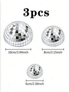 1/3/8pcs Disco Ball Wall Decor Hanging Ornament, With Adhesive Backing, Home Interior Decoration, Create Reflective Atmosphere - Multicolor - View 10