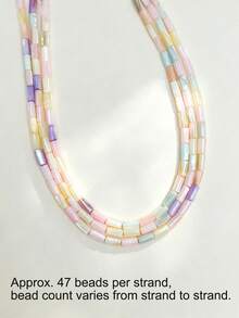 1 Strand Candy Color Sweet Natural Shell Beads Moon Star Heart Shaped Shell Beads Colorful Rice Beads Round Beads DIY Jewelry Making And Decoration Beads For Women Necklace Bracelet Earrings - Candy Colors (Random Assortment) - View 11