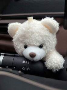 Car Interior Gear Shift Lever Decor, Fashionable Creative Women's Gear Shift Decor, Can Be Installed On Gear Shift Lever, Turn Signal Lever Or Wiper Lever, Soft Panda Decor Piece, Easy To Install, Suitable For Most Car Models - A - View 2