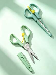 Precision Stainless Steel Mini Scissors - Straight Point Design, Essential For Crafts And Travel, With Protective Cover. Suitable For Embroidery, Fine Paper Cutting, Thread Trimming; Multi-Functional Office And Sewing Tool, Suitable For Crafts, DIY Projects And Daily Use. Ideal For Students And Tailors, Perfect Gift For Back To School Season. Sewing Supplies. - Model B - View 4