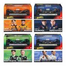 Mattel Hot Wheels Premium F1 Red Bull Mobil Balap Die-Cast Skala 1:64, Termasuk Mobil Balap Mercedes-Benz Haas Sauber F1, Model Mainan Kolektor 2 Bagian, Cocok Untuk Anak Laki-Laki Usia 3 Tahun Ke Atas, Hadiah Kembali ke Sekolah - MultiWarna - View 1
