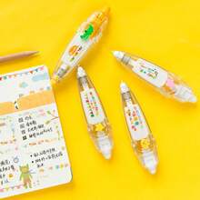 1/2/4pcs Cute Lace Border Correction Tape,Random Style,Cute Pattern Border Tape For Journal DIY,Notebook Decor,Stationery For Student ,Back To School - Multicolor - View 1