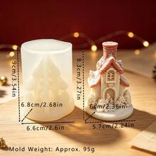 Cetakan Silikon Rumah Kecil Kreatif Natal, Lilin Aromaterapi, Ornamen Dekorasi Plaster Pondok Natal, Cetakan Resin - Cetakan Rumah Natal S325 - View 4