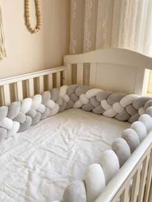 1pc Multi-Color Optional 4-Strand Braided Twisted Bed Guard Decor Baby Bed Rail Newborn Children Anti-Collision Soft Padded Baby Crib Guard Rail - Multicolor - View 9