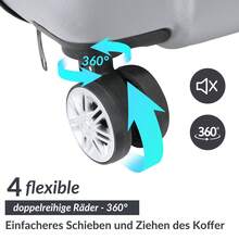 Three Piece Set Of Dirt Resistant Dark Gray Luggage, ABS Pressure Resistant And Wear-Resistant Boarding+Short Distance+Long Distance One Set Complete - A - 查看 8