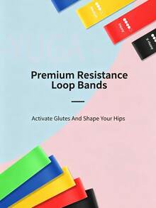 Yoga Resistance Bands, Hip & Back Training Loop Bands, Suitable For Squats, Stretching, Strength Training, Outdoor Fitness & Home Workout. Quiet Design, Multiple Color Options, Can Be Used As Office Supplies - A - View 2