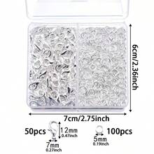 150pcs 50pcs Lobster Clasp 100pcs Open Jump Rings DIY Jewelry Connectors Necklace Anklet End Caps, Used For Jewelry Making Accessories And Bracelet Necklace Jewelry Making - DIY Accessories - View 7