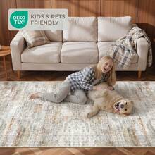Alfombra de pasillo antideslizante para dormitorio, alfombra lavable con reverso de goma - Alfombra suave de pelo corto para cocina, lavandería, baño (61 x 244 cm, beige/marfil) - Plateado - Ver 9