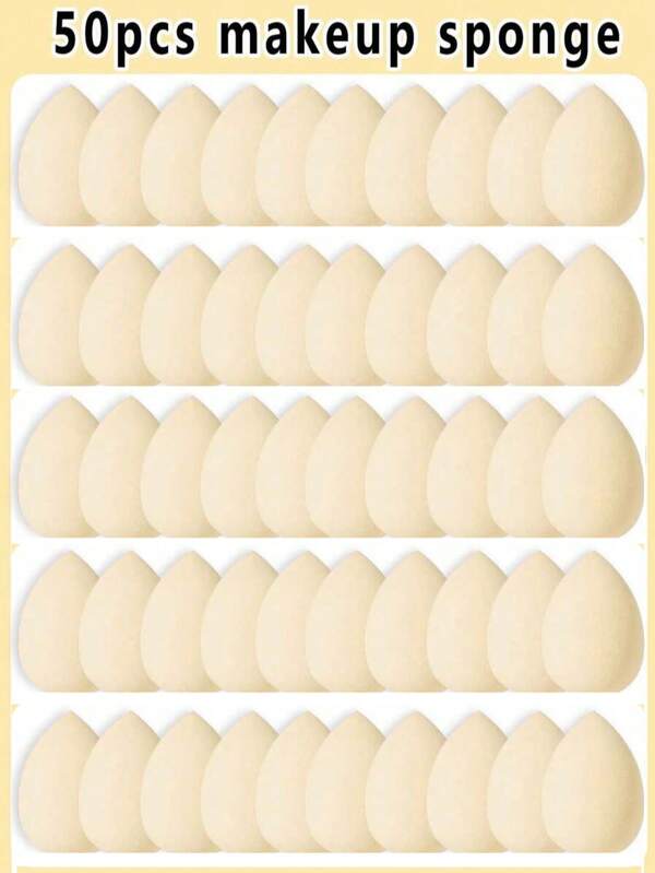 50/30/20/10pcs Multi-Function Makeup Sponges, Dry And Wet Use, Suitable For Blush, Cushion BB, Loose Powder, Etc., Suitable For All Skin Types.