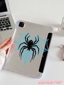 White Spider Tablet Protective Case, Double-Sided Acrylic Transparent Crystal Backplate Shockproof Sleep/Wake Tablet Protective Case, Compatible With IPad/Tablet, Compatible With Ipad 10th Gen, 11(A16)2025 (11 Inch), 10.2/Mini6/Mini7/9.7 Inch, Tablet Protective Case Compatible With Samsung Galaxy Tab A9 Plus, Perfect Holiday Gift, Fashionable Minimalist Pattern - Multicolor - View 8