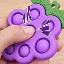 Grape Press Bubble Stress Relief Toy, Sensory Educational Toy, Baby Teething Toy, Small Fingertip Toy With Hanging Feature - Multicolor - View 8