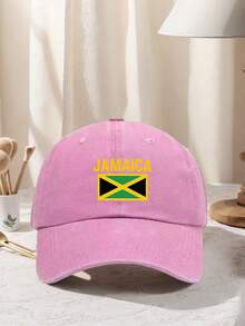 1pc Unisex "JAMAICA" Printed Baseball Cap Adjustable Design Ideal For Hiking Mountain Climbing, Travel, And Outdoor - Multicolor - View 8