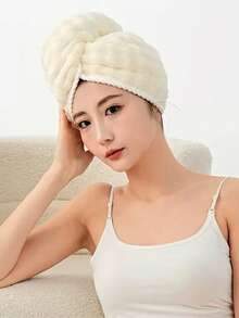 3 Packs Striped Quick-Dry Hair Towel, For Women, Super Soft Turban, Suitable For Long And Short Hair, Super Absorbent, Soft And Comfortable, Effectively Smooths Frizz, Daily Essential Towel Gift, Bathroom Supplies, Home Essentials - Stripe - View 4