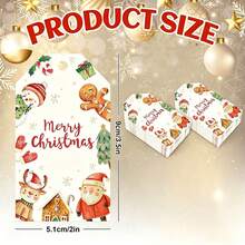 56/62/74pcs Pack Christmas Gift Wrapping Bags(With Tags), With Drawstring Closure -Suitable For Small Trinkets, Apples, Candies, Chocolates, Party Favors For &, Gift For Holiday Parties - Style E - View 7