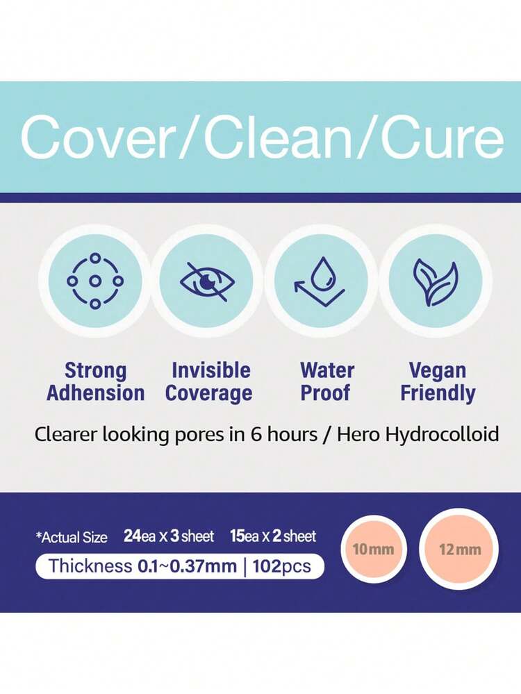 Olive Young Care Plus Acne Patches 102pcs/Pack - Bule 102 COUNT - View 4