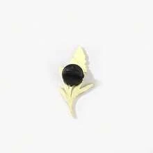 1pc Gold Outline Realistic Purple Lavender Enamel Pin, Floral Herb Plant Lapel Pin, Metal Pin For Jackets Bags, Botanical Flower Lover Novelty Gift - Multicolor - View 6