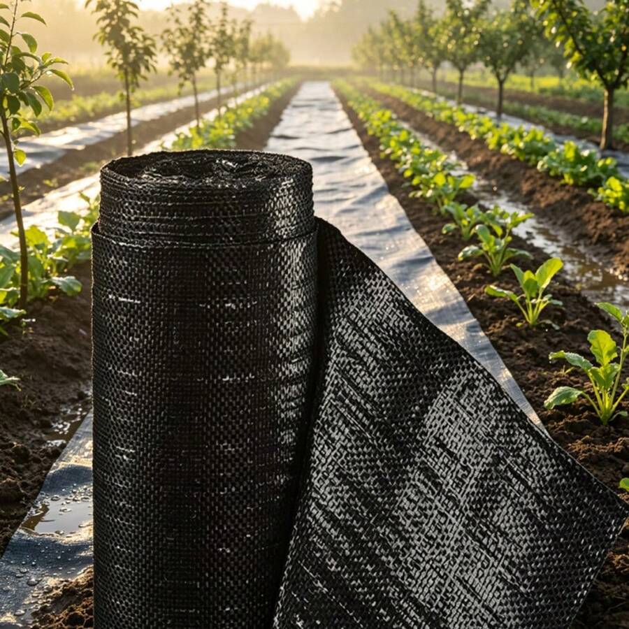 Polypropylene Woven Control Fabric, UV Resistant Stable Ground Cover, Water Permeable Durable Barrier, Suitable For Garden, Farm, Orchard, Greenhouse Planting