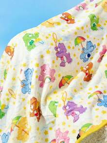 Care Bears X PETSIN 1件装宠物猫狗通用熊可爱图案印花毛绒保暖四季通用狗毯 - 彩色 - 查看 7