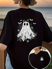 Women T-Shirts - 黑色 - 查看 2