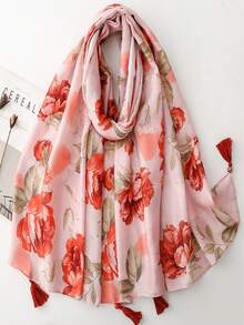Poliéster con Estampado Floral - Multicolor - Ver 15