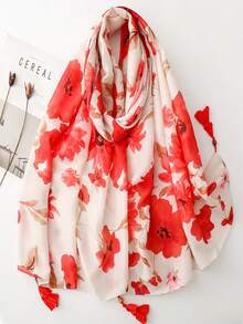 Poliéster con Estampado Floral - Multicolor - Ver 16