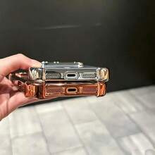 磁吸透明電鍍四角防摔高級軟手機殼，適用於 iPhone 11 12 13 14 Pro Max 15 15 Pro 16 16 Pro Max 17 17 Pro 17 Pro Max 18 18 Pro 18 Pro Max - 灰色 - 查看 2