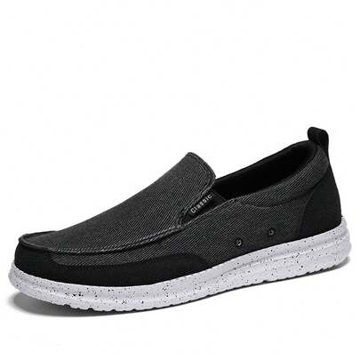 Mocasines ligeros de lona sin cordones para hombre