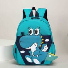 1 pieza Mochila con estampado de dibujos animados, posición de estampado aleatoria - Verde - Ver 1