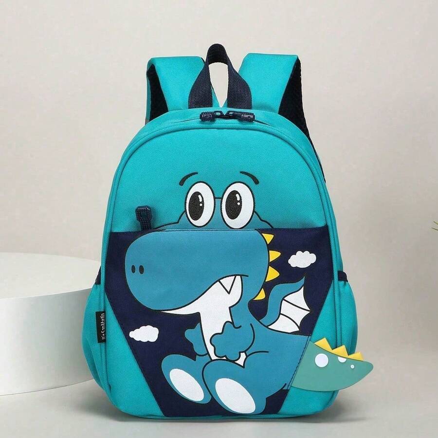 1 pieza Mochila con estampado de dibujos animados, posición de estampado aleatoria - Verde - Ver 1