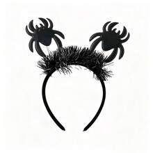 1 Pack Halloween Tinsel Headband Pumpkin Bat Spider Party Costume Headwear Funny Hair Hoop - Multicolor - View 5