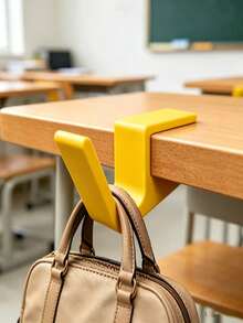 No-Drill Clamp-On Desk Edge Hook, Portable Detachable Handbag/Backpack Hanging Rack, Heavy-Duty Desk Edge Storage Hook, Student Classroom Office Library Coffee Shop Daily Use, Teacher Classroom Essential, Desk Organizer Accessory - Multicolor - View 7
