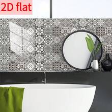 10PCS Retro Black And White Floral Self-Adhesive Tiles, Featuring European Geometric Pattern Design, Made Of Waterproof And Moisture-Resistant PVC Material. Suitable For Use In Bathrooms, Showers, And Kitchen Countertops/Wall Renovations. - CZT7074 - View 13
