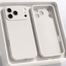 VRNOEI Minimalist Vintage White Matte Shockproof Phone Case, Compatible With IPhone 17 Pro Max, 11 13 12 14 15 16 Pro Max, Lens Protection, Series Phone Case, Unisex Phone Case Accessory - Antique White - View 26