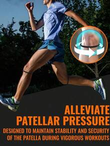 2pcs Patellar Tendon Support Strap, Knee And Patella Stabilizer Knee Brace, Suitable For Hiking, Football, Basketball, Running, Jumper's Knee, Tennis, Volleyball And Squats - Multicolor - View 9
