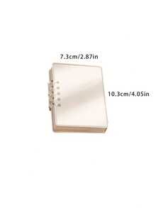 Easy-To-Use Transparent Loose-Leaf Notebook, Includes 80 Detachable Pages, Designed As A Mini Notebook With Lined Grid, Perfect For School And College Notes, Or Back To School Use. School Supplies - A7 Binder Notebook - View 7