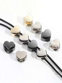 4pcs/8pcs Heart-Shaped Metal Adjustable Spring Buckle, Multi-Function Rope Clasp Fastener, Handmade Sewing DIY Accessories, Suitable For Hats, Umbrella Ropes, Shoelaces, Bags, Clothing, Pants Waist Drawstrings, Swim Goggles And Gloves Outdoor Gear, Multiple Colors Available (Gold, Silver, Black, Dark Gray), No-Sew Adjustable, Durable, Electroplated Metal Round Rope Lock, Drawstring Clip With Spring Buckle, Essential For Handmade Sewing - Heart - View 11