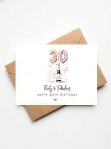 30歲生日卡，30歲，光彩魅力，30歲生日，里程碑卡，朋友生日卡，好朋友生日禮物 - 多色 - 查看 7