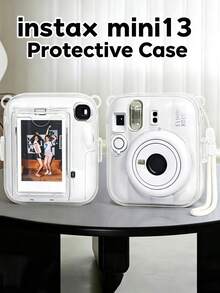Mini 12/13 Funda Protectora Transparente, Equipo de Exterior de Moda, Resistente a Arañazos y a Golpes, con Función de Almacenamiento de Fotos - Ver 3