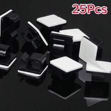 5/25/50Pcs Adhesive Cable Clips - Strong Wire Clips, Durable Plastic Wire Brackets For Cable Management, Small Wire Cable Organizer - Multicolor - View 19