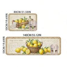 1pc Lemon Print Carpet, Fresh Summer Style, Decorative Rug, Bedroom Decor, Small Rug, Carpet, Home Decor, Living Room Carpet, Small Living Room Rug, Bedroom Rug, Living Room Home Decor, Outdoor Rug, Washable Carpet - Multicolor 1 - View 17