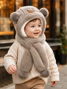 Cozy Hat For Fall And Winter – Featuring A Cute Bear Design, Soft And Warm, Perfect For Everyday Wear - Multicolor - View 3