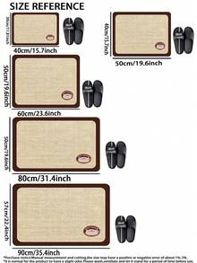 1pc Luxury Faux Linen Woven Pattern Kitchen Mat, 3.5mm Soft Rubber Cuttable, Absorbent & Dirt-Resistant Anti-Slip Kitchen Mat, Living Room Floor Mat, Bathroom Mat, Suitable For Entryway, Hallway, Outdoor Garden - Multicolor - View 3
