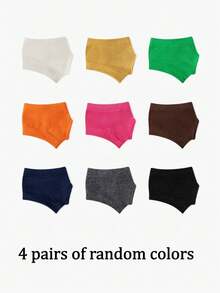 1/3/4 Pairs Bikini Cotton Split Toe Socks, Summer Thin Half-Palm Invisible Two-Toe Socks, Matching Flip-Flops - Multicolor - View 13