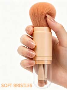 5/6/8PCS Large Brown Makeup Sponge & 4-In-1 Makeup Brush Set, Latex-Free, Wet & Dry Use, Flawless Foundation Application - Multicolor - View 7