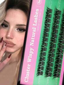 Cross Texture Cluster Natural Lashes Soft Wispy Individual Segmented False Eyelashes Reusable DIY Home Lash Clusters - View 1