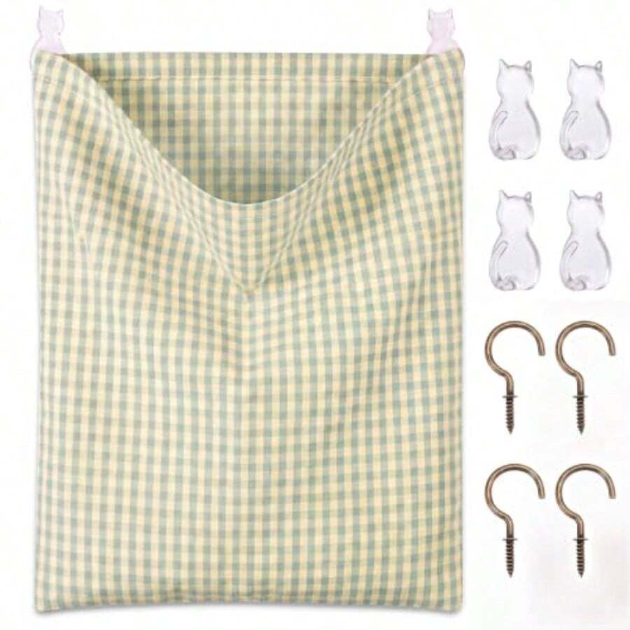 Reusable Dirty Rag Storage Linen Bag - Green - View 1